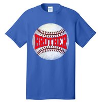 Distressed Baseball Brother Funny Fathers Day Gift Tall T-Shirt