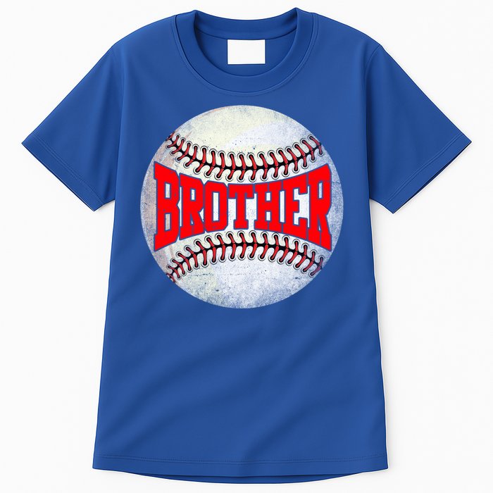 Distressed Baseball Brother Funny Fathers Day Gift Tall T-Shirt