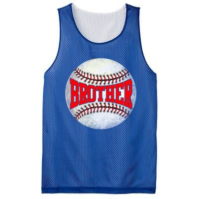 Distressed Baseball Brother Funny Fathers Day Gift Mesh Reversible Basketball Jersey Tank