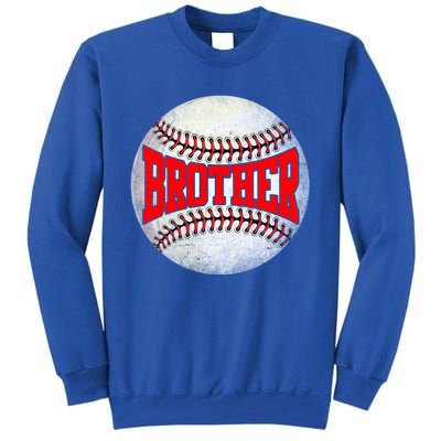 Distressed Baseball Brother Funny Fathers Day Gift Tall Sweatshirt