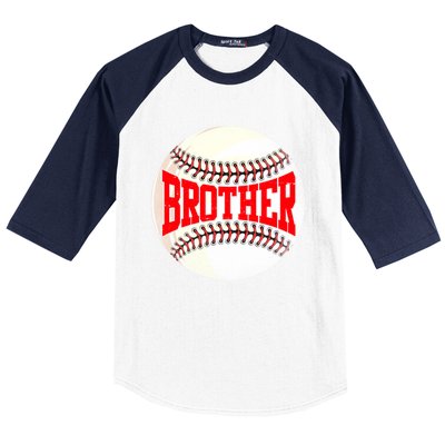 Distressed Baseball Brother Funny Fathers Day Gift Baseball Sleeve Shirt