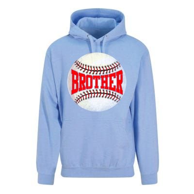 Distressed Baseball Brother Funny Fathers Day Gift Unisex Surf Hoodie