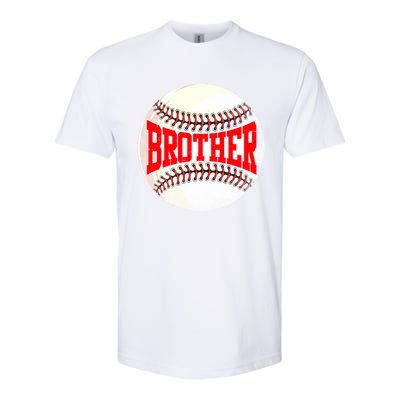 Distressed Baseball Brother Funny Fathers Day Gift Softstyle CVC T-Shirt