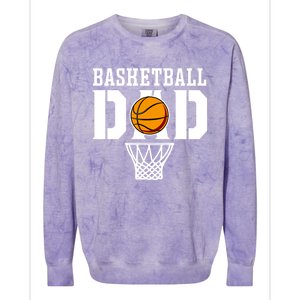 Dad Basketball Basketball Dad Gift Colorblast Crewneck Sweatshirt