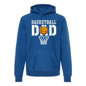 Dad Basketball Basketball Dad Gift Premium Hoodie