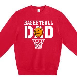 Dad Basketball Basketball Dad Gift Premium Crewneck Sweatshirt