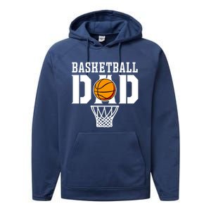 Dad Basketball Basketball Dad Gift Performance Fleece Hoodie