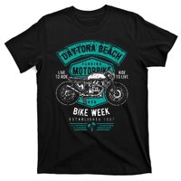 Daytona Beach Bike Week Retro Distressed Motorcycle T-Shirt