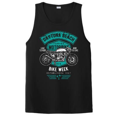 Daytona Beach Bike Week Retro Distressed Motorcycle PosiCharge Competitor Tank