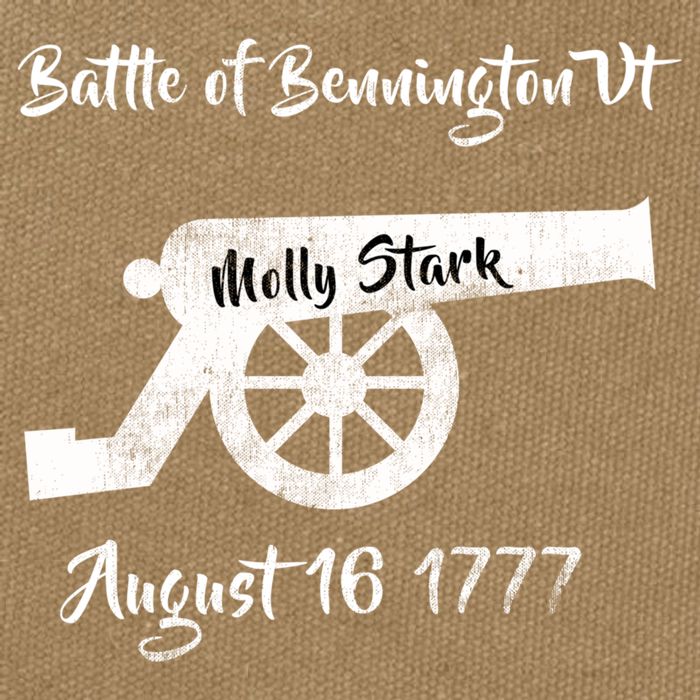 Distressed Battle Bennington Vt Day Molly Stark Cannon Retro Cool Gift Cotton Canvas Backpack