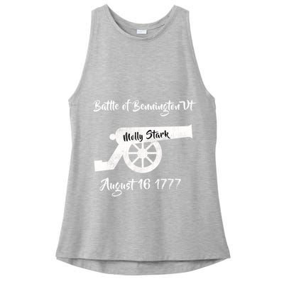 Distressed Battle Bennington Vt Day Molly Stark Cannon Retro Cool Gift Ladies PosiCharge Tri-Blend Wicking Tank