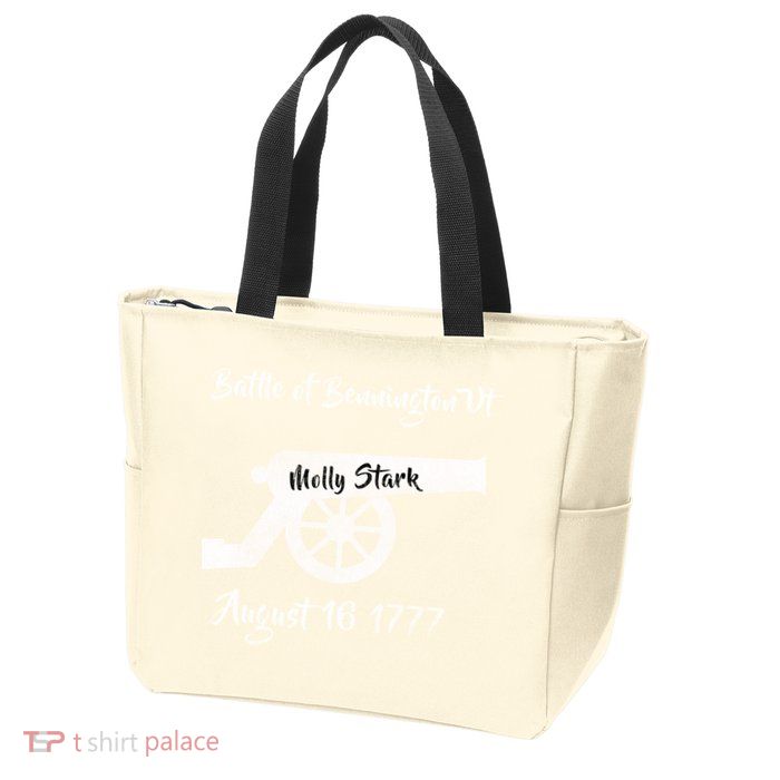Distressed Battle Bennington Vt Day Molly Stark Cannon Retro Cool Gift Zip Tote Bag