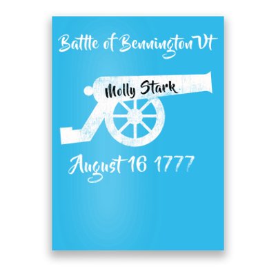 Distressed Battle Bennington Vt Day Molly Stark Cannon Retro Cool Gift Poster