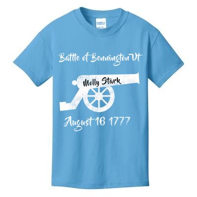 Distressed Battle Bennington Vt Day Molly Stark Cannon Retro Cool Gift Kids T-Shirt