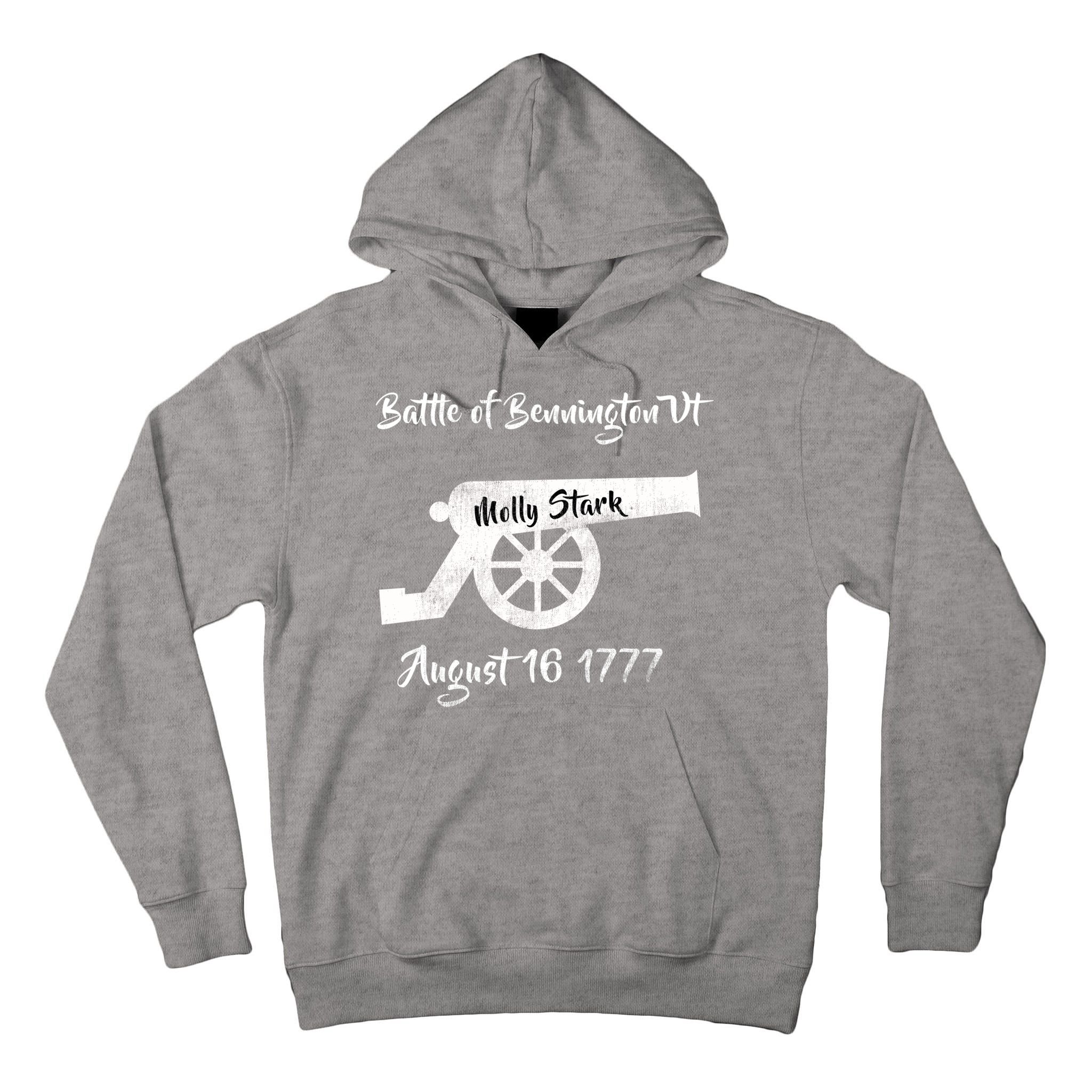 Distressed Battle Bennington Vt Day Molly Stark Cannon Retro Cool Gift Tall Hoodie
