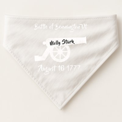 Distressed Battle Bennington Vt Day Molly Stark Cannon Retro Cool Gift USA-Made Doggie Bandana