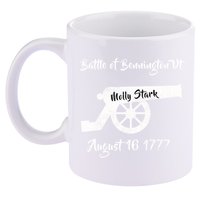Distressed Battle Bennington Vt Day Molly Stark Cannon Retro Cool Gift 11oz C Handle Ceramic Mug