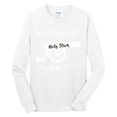 Distressed Battle Bennington Vt Day Molly Stark Cannon Retro Cool Gift Tall Long Sleeve T-Shirt