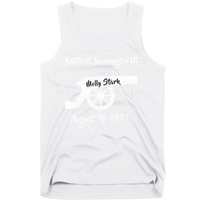 Distressed Battle Bennington Vt Day Molly Stark Cannon Retro Cool Gift Tank Top