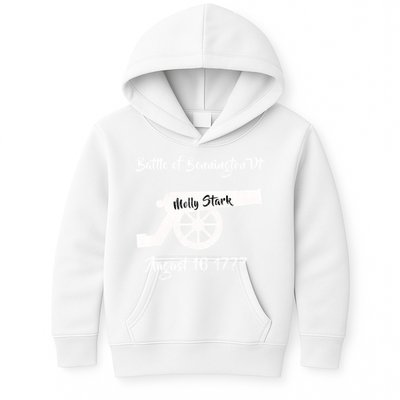 Distressed Battle Bennington Vt Day Molly Stark Cannon Retro Cool Gift Kids Hoodie