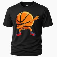 Dabbing Basketball Ball Funny  Sports Player Cooling Performance Crew T-Shirt