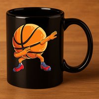 Dabbing Basketball Ball Funny  Sports Player 11oz C Handle Ceramic Mug