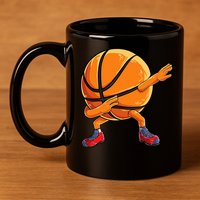 Dabbing Basketball Ball Funny  Sports Player 11oz C Handle Ceramic Mug