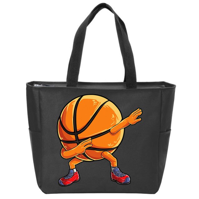 Dabbing Basketball Ball Funny  Sports Player Zip Tote Bag