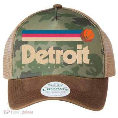 Detroit Basketball B-Ball City Michigan Retro Detroit Legacy Tie Dye Trucker Hat