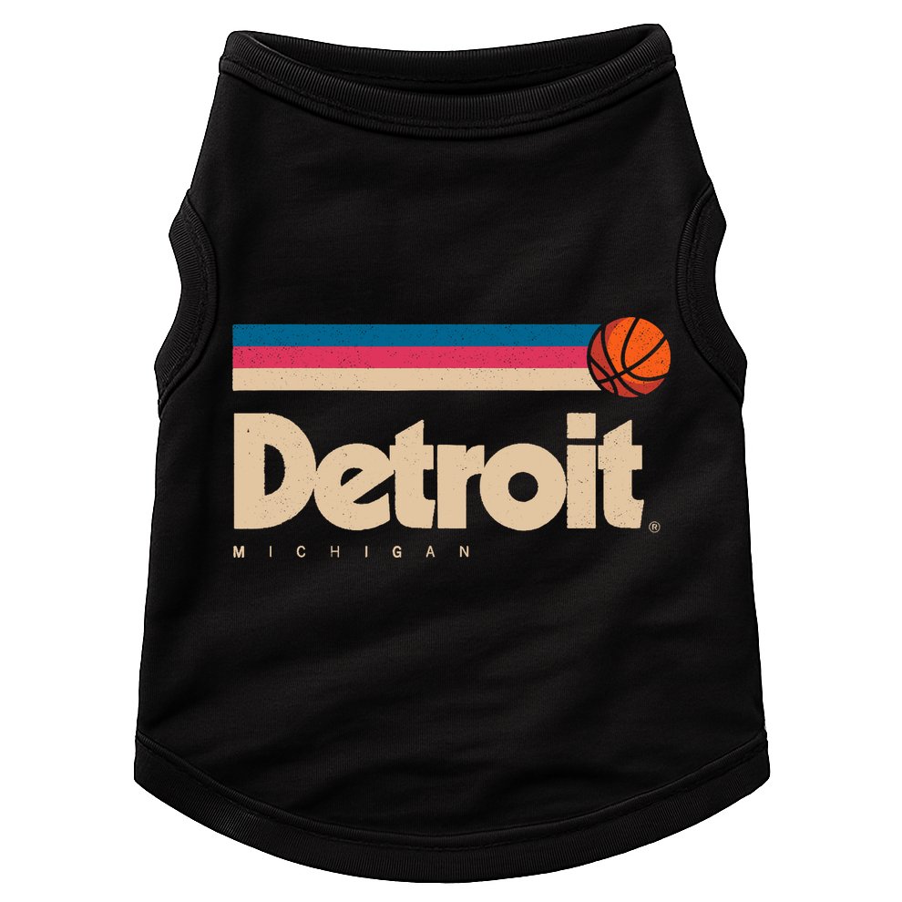 Detroit Basketball B-Ball City Michigan Retro Detroit Doggie Tank