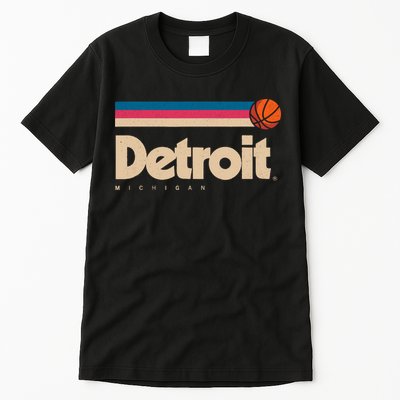Detroit Basketball B-Ball City Michigan Retro Detroit Tall T-Shirt