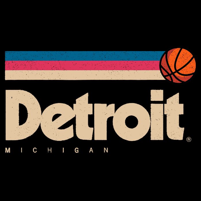 Detroit Basketball B-Ball City Michigan Retro Detroit 16 in Basic Backpack