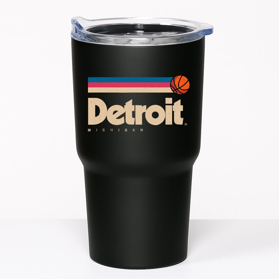 Detroit Basketball B-Ball City Michigan Retro Detroit Tumbler