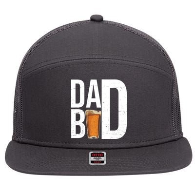 Dad Bod Beer 7 Panel Mesh Trucker Snapback Hat
