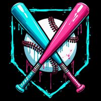 Drip Baseball Bat Baseball Drip Cooling Performance Crew T-Shirt