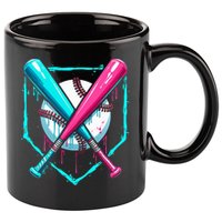 Drip Baseball Bat Baseball Drip 11oz C Handle Ceramic Mug