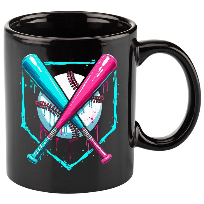 Drip Baseball Bat Baseball Drip 11oz C Handle Ceramic Mug