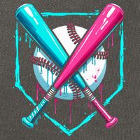 Drip Baseball Bat Baseball Drip Cotton Canvas Backpack