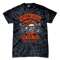 Daytona Beach Bike Week 2024 Retro Motorcycle Tie-Dye T-Shirt