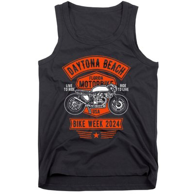 Daytona Beach Bike Week 2024 Retro Motorcycle Tank Top