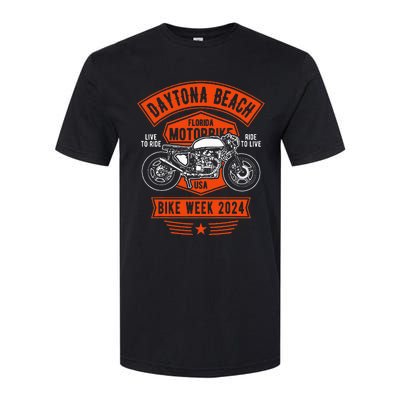 Daytona Beach Bike Week 2024 Retro Motorcycle Softstyle CVC T-Shirt