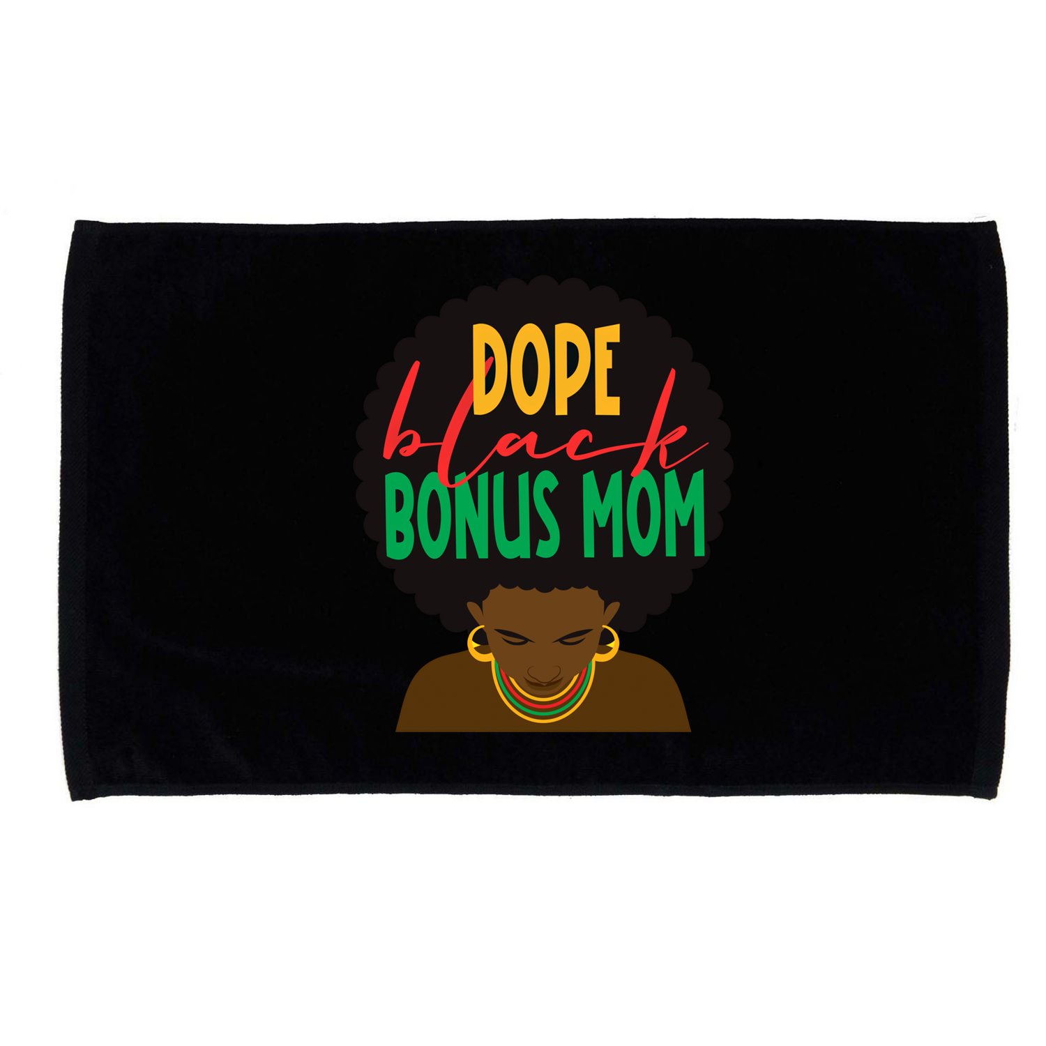 Dope Black Bonus Mom Black Stepmom Mother Days Black History Gift Microfiber Hand Towel