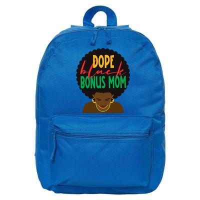 Dope Black Bonus Mom Black Stepmom Mother Days Black History Gift 16 in Basic Backpack