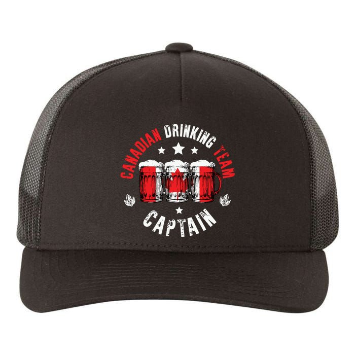 Drink Beer Can Canada Flag Funny Drinking Canadian Team Yupoong Adult 5-Panel Trucker Hat