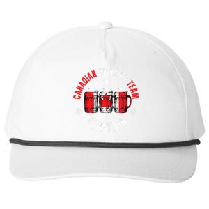 Drink Beer Can Canada Flag Funny Drinking Canadian Team Snapback Five-Panel Rope Hat