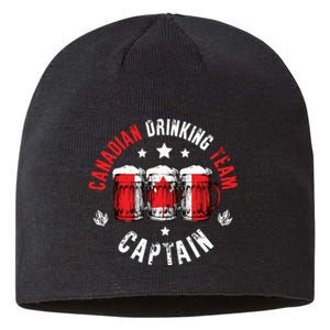 Drink Beer Can Canada Flag Funny Drinking Canadian Team Sustainable Beanie