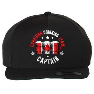 Drink Beer Can Canada Flag Funny Drinking Canadian Team Wool Snapback Cap