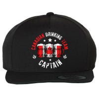 Drink Beer Can Canada Flag Funny Drinking Canadian Team Wool Snapback Cap