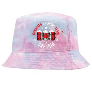 Drink Beer Can Canada Flag Funny Drinking Canadian Team Tie-Dyed Bucket Hat