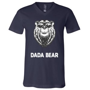 Dada Bear Cool Gift For Father Day Birthday V-Neck T-Shirt